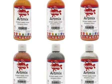 SCO ARTMIX METALLIC ASSORTED COLOURS 6X300ML SET-DR - Image 1