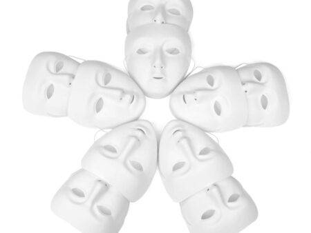 SCO PLASTIC FACE MASKS WHITE 10PCS-DR - Image 1