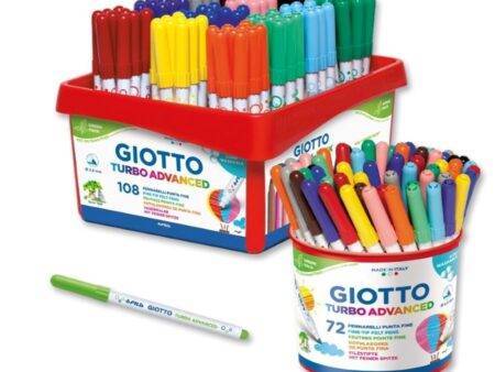 GIO TURBO ADVANCED FELT TIP PEN 108PCS SCHOOL PACK-DR - Image 1