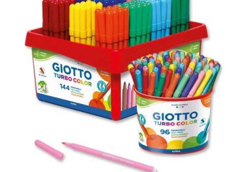 GIO TURBO COLOR FELT TIP PEN 144PCS SCHOOL PACK-DR - Image 1