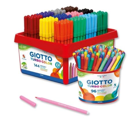 School Stationery Supplies DALER ROWNEY GIO TURBO COLOR FELT TIP PEN 144PCS SCHOOL PACK - Image 1