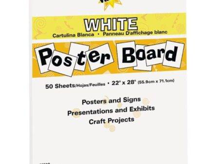 PAC POSTERBOARD ASSORTED 558X710MM 50PCS-DR - Image 1