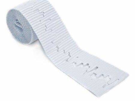 SCO CORRUGATED DECORATIVE BORDER ROLL ICICLES WHITE 70MMX7.5M 1PC-DR - Image 1