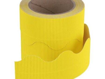 SCO CORRUGATED BORDER ROLL SCOLLOPED 57MMX10M YELLOW 1PC-DR - Image 1