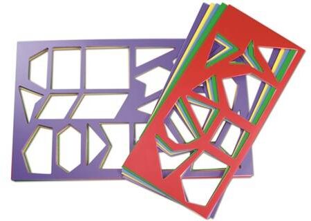 School Stationery Supplies Polygon Stencils - Image 1