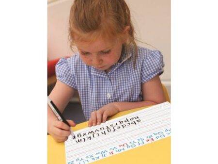 Alphabet/Lined Write & Wipe Boards - Pk 30 - Image 1