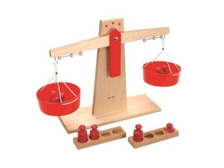 Wooden Scales & Plastic Weights - Image 1