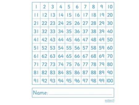 Double Sided 100 Square Board - Pk 10 - Image 1