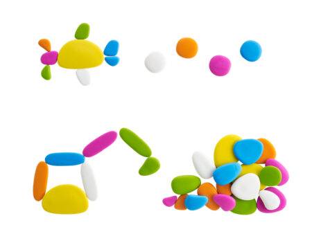 Rainbow Pebbles - Fluro Colors - Image 1