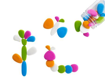 Rainbow Pebbles - Fluro Colors - Image 1