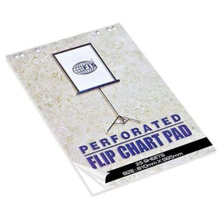 FIS Flip Chart Pad, Size: 810x585mm, 80gsm Plain White Paper, 25 Sheets Per Pad - Image 1