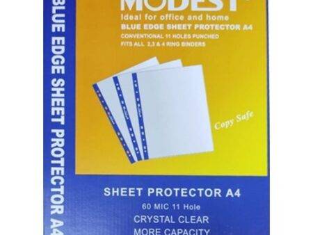 Modest Transparent 11-Hole Sheet Protector - 60 Micron, A4 (Pack of100) - Image 1