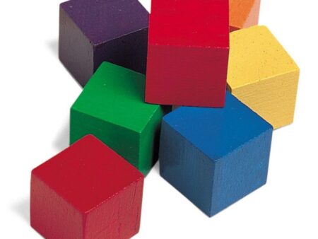 Learning Resources 1' Wooden Colour Cubes (Set of 102) - Image 1