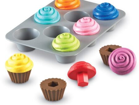 Learning Resources Smart Snacks Shape Sorting Cupcakes, Fine Motor, Color & Shape Recognition, Ages 18 mos+ - Image 1