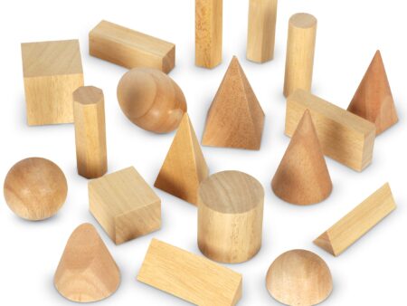 Learning Resources Ler4298 Wood Geometric Solids, Set Of 19 - Image 1