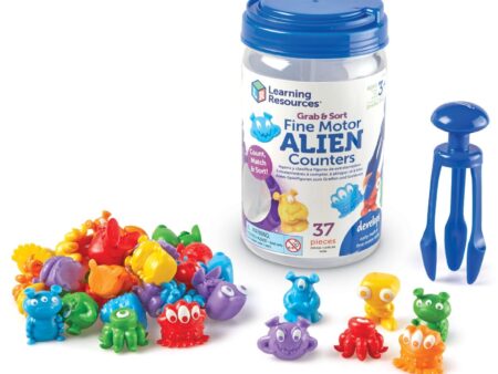 Grab & Sort Fine Motor Alien Counters - Image 1
