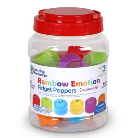 School Stationery Supplies LR-Rainbow Emotions Fidget Poppers Set of 24 - Image 1