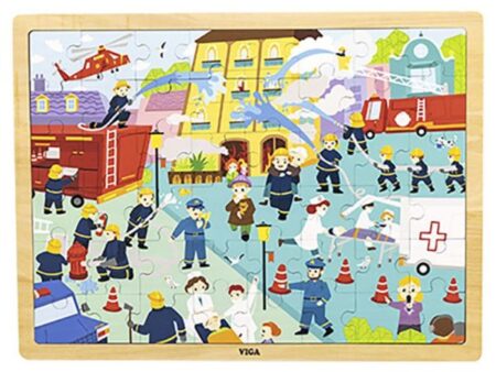 Wooden 48 Pcs Puzzle - Fire Fighting - Image 1