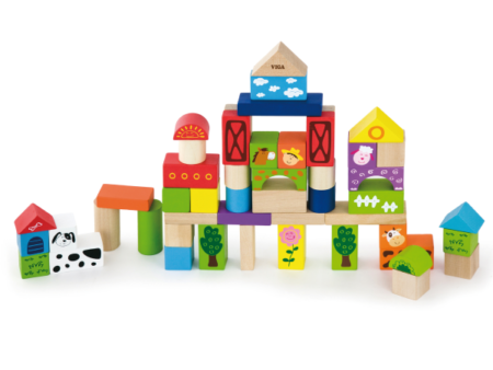 Wooden Blocks - 50pcs Farm - Image 1