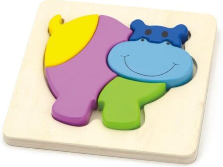 Shape Block Puzzle - Hippo - Image 1