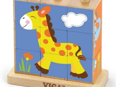 Stacking Cube Puzzle - Wild Animals - Image 1