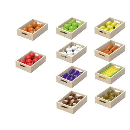 School Stationery Supplies Fruit & Vegetable 10 Box Set - Image 1