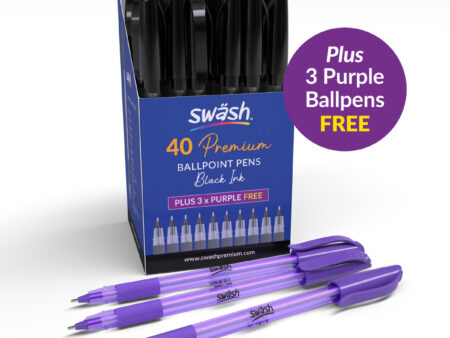 Black Triangular Ballpoint Pens - Image 1