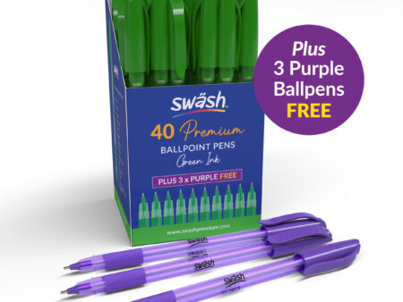 Green Triangular Ballpoint Pens - Image 1