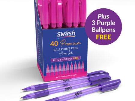 Pink Triangular Ballpoint Pens - Image 1