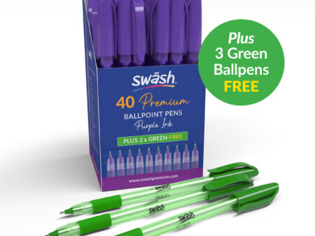 Purple Triangular Ballpoint Pens - Image 1