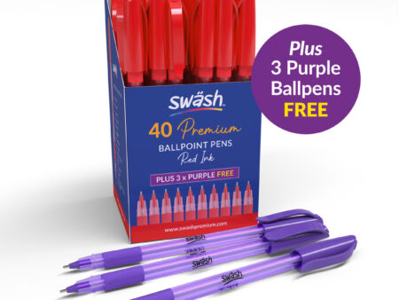 Red Triangular Ballpoint Pens - Image 1