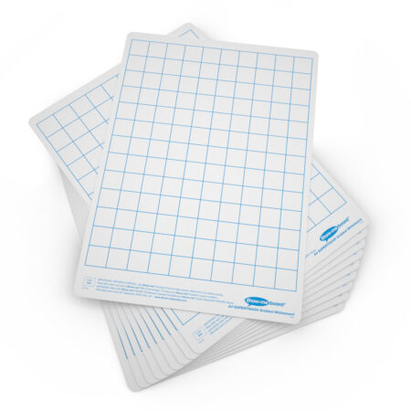 School Stationery Supplies Pack 10 Show-me A4 1350 Micron Drywipe Boards Gridded - Image 1