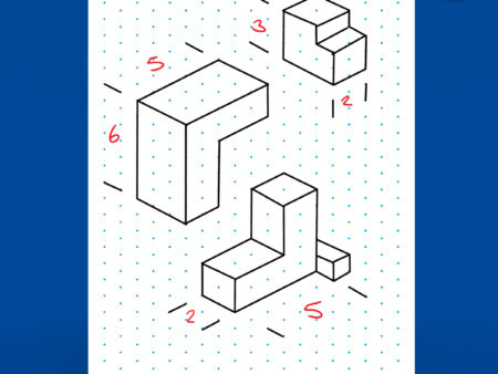A4 Isometric Matrix Drywipe Boards - Image 1