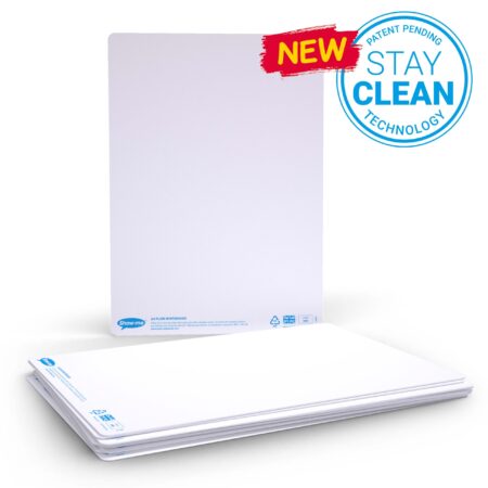 School Stationery Supplies Pack of 10 x A4 Plain/Plain whiteboards - Image 1