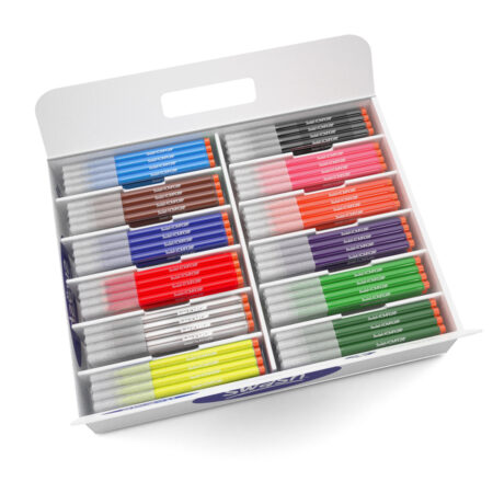 Classtray of 300 Swash KOMFIGRIP Colouring Pens Fine Tip Assorted - Image 1