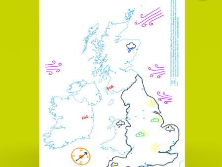 A4 UK Map Drywipe Boards - Image 1