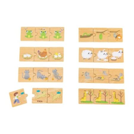 School Stationery Supplies Viga Logical Sequences Puzzle Set (Nature & Animals) - Image 1