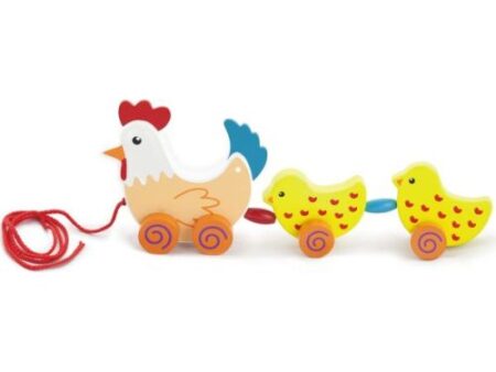 Pull Along Hen w/Two Chicks - Image 1