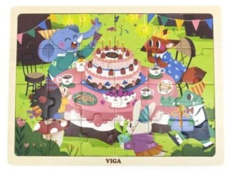 24-Piece Wooden Jigsaw Puzzle - Birthday Party - Image 1