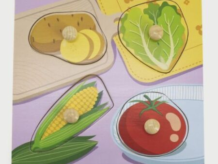 Wooden Knob Puzzle -  Vegetable - Image 1