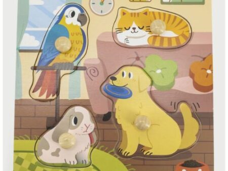 Wooden Knob Puzzle - Pets - Image 1