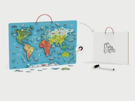 Magnetic World Puzzle + Dry Erase Board - Image 1