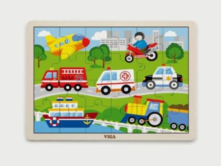 24 Pcs Puzzle - Vehicles - Image 1