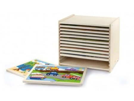 16-Piece-Puzzle - 12pcs Set w/Storage Shelf - Image 1