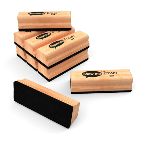 Pack 12 Show-me Large Wooden Handled Erasers - Image 1