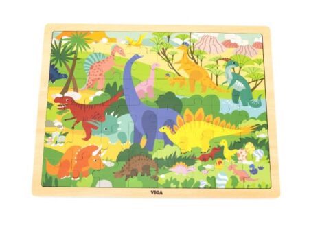 Wooden 48 Pcs Puzzle - Dinosaur World - Image 1