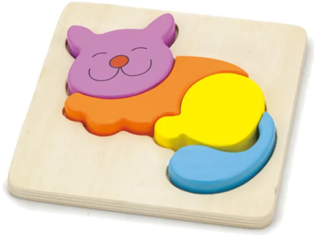 Shape Block Puzzle - Cat - Image 1