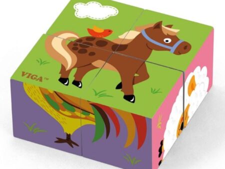 6-side Cube Puzzle - Farm Animals - Image 1