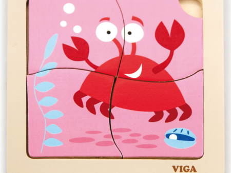 Handy Flat Puzzle - Crab - Image 1