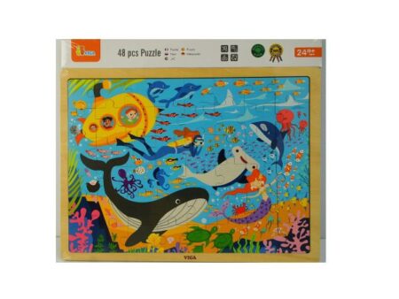 Wooden 48 Pcs Puzzle - Sea Life - Image 1